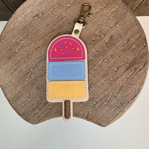 PORTLAND Leather POPCICLE Purse Charm Margot FAST SHIP PLG KEYCHAIN - Picture 1 of 3
